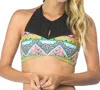 Hobie Macrame High Neck Bikini Top In Hob Desert Daze In Multi