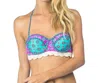Hobie Underwire Crochet Midkini Bikini Top In Hob Mix It Up In Multi
