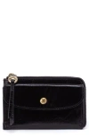 Hobo Addi Leather Card Case In Black