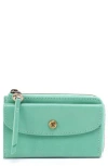 Hobo Addi Leather Card Case In Seaglass