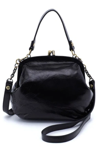 Hobo Alba Frame Leather Crossbody Bag In Black
