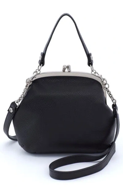 Hobo Alba Leather Frame Crossbody Bag In Black