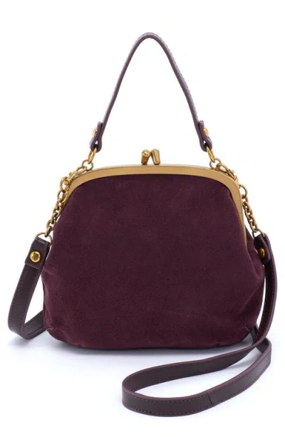 Hobo Alba Leather Frame Crossbody Bag In Burgundy
