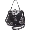 Hobo Alba Leather Frame Crossbody Bag In Rose Croco Print