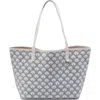 Hobo All That Monogram Coated Canvas Tote In Grey Dawn