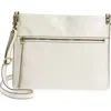 Hobo Approach Leather Crossbody In White