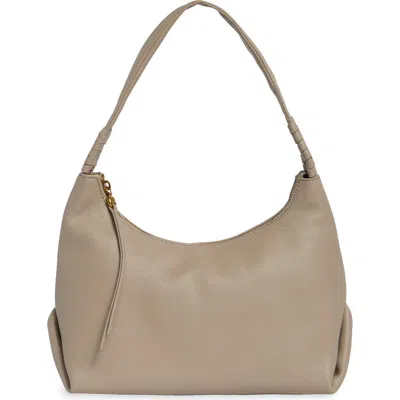 Hobo Astrid Leather Shoulder Bag In Taupe
