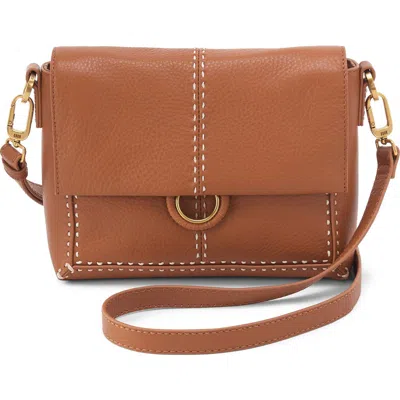 Hobo Austin Flap Leather Crossbody Bag In Brown