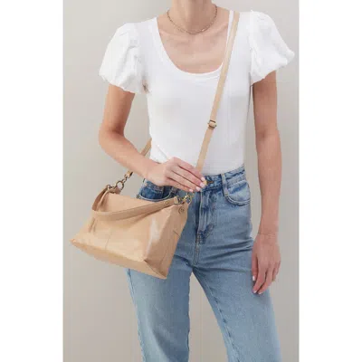 Hobo Avon Leather Shoulder Bag In Sand