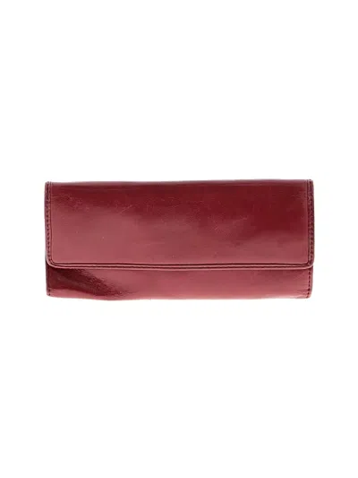 Pre-owned Hobo Bag Leather Wallet In Burgundy