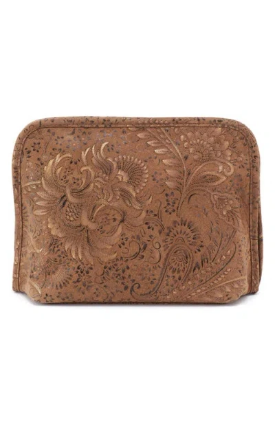 Hobo Beauty Leather Cosmetic Pouch In Brown