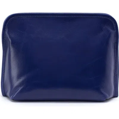 Hobo Beauty Leather Cosmetics Case In Blue