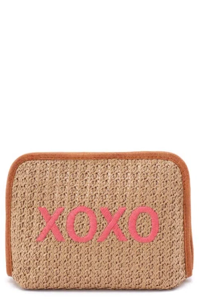 Hobo Beauty Straw Cosmetics Case In Brown