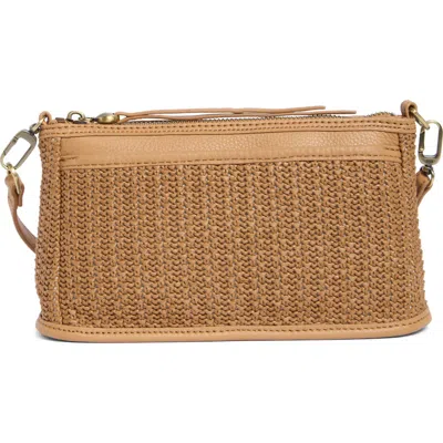Hobo Cadence Straw Crossbody Bag In Brown