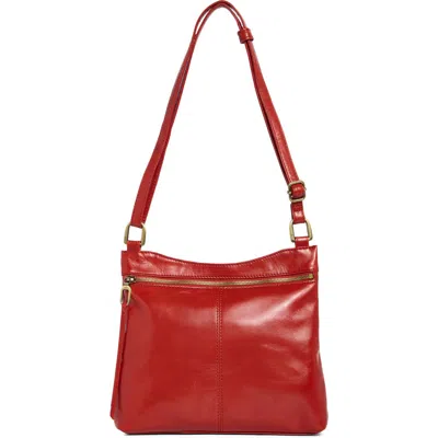 Hobo Cambel Leather Crossbody Bag In Brown