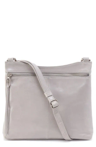 Hobo Cambel Leather Crossbody Bag In Light Grey