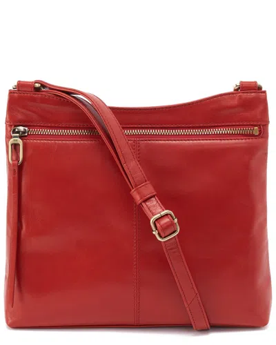 Hobo Cambel Leather Crossbody In Red