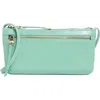 Hobo Cara Leather Crossbody Bag In Seaglass