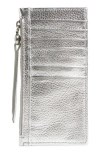 Hobo Carte Leather Wallet In Argento