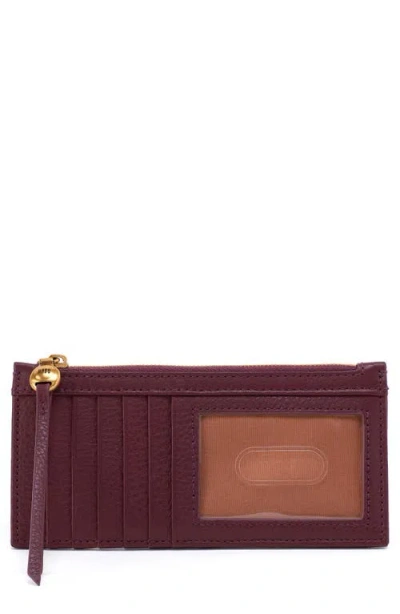 Hobo Carte Leather Wallet In Burgundy