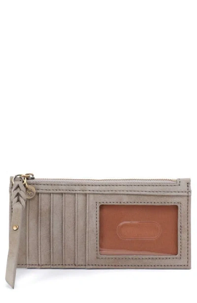 Hobo Carte Leather Wallet In Gray