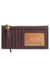 Hobo Carte Leather Wallet In Ruby Wine