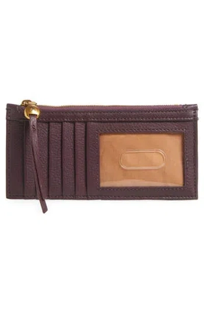 Hobo Carte Leather Wallet In Ruby Wine