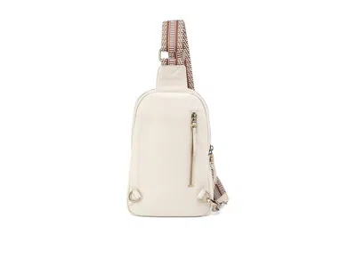 Hobo Cass Crossbody Cross Body Women's Handbags Ivory, Cotton/leather