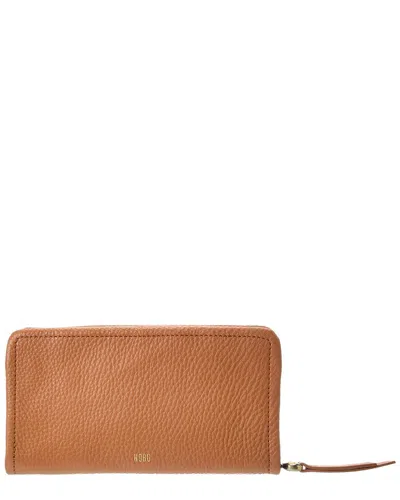 Hobo Cass Large Leather Wallet In Orange