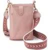 Hobo Cass Leather Phone Crossbody Bag In Blush