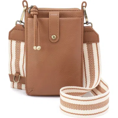 Hobo Cass Leather Phone Crossbody Bag In Brown