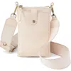Hobo Cass Leather Phone Crossbody Bag In Cream