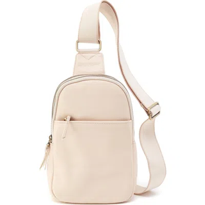 Hobo Cass Leather Sling Bag In Cream