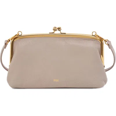 Hobo Cora Leather Frame Crossbody Bag In Taupe