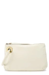 Hobo Daisy Daze Large Leather Wristlet In White