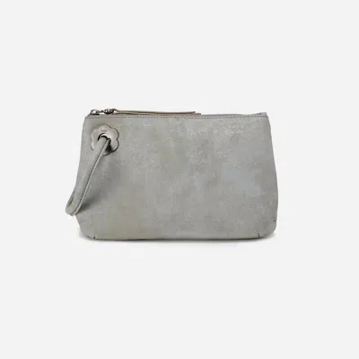 Hobo Daisy Daze Large Wristlet In Misty Harbor In Gray