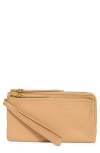 Hobo Dayton Leather Wristlet In Sand