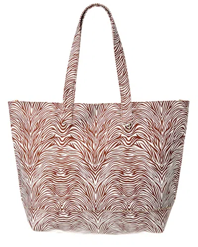 Hobo Detour Large Canvas Shopper Tote In Orange