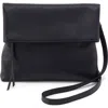 Hobo Draft Leather Crossbody Bag In Black