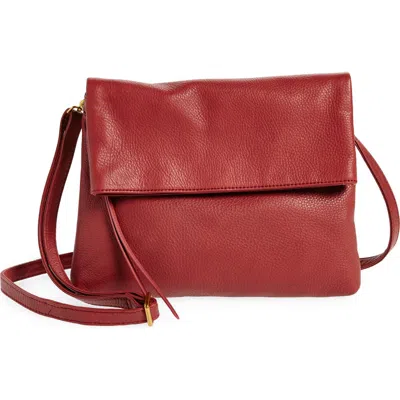 Hobo Draft Leather Crossbody Bag In Red Pear