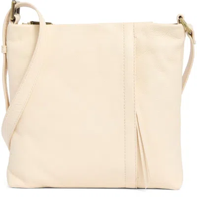 Hobo Drifter Leather Crossbody Bag In White