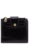 Hobo Dunn Leather Compact Wallet In Black