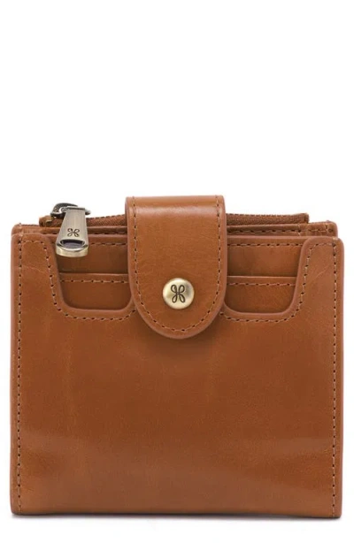 Hobo Dunn Leather Compact Wallet In Brown