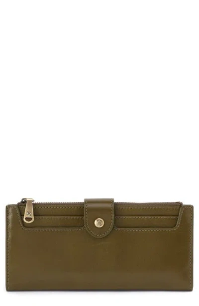 Hobo Dunn Leather Continental Wallet In Green