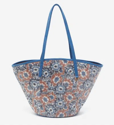 Hobo Ellison Tote In Printed Blue Burst In Multi