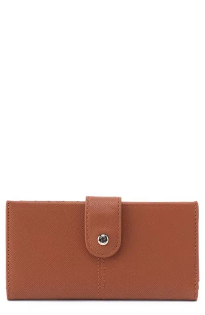 Hobo Essential Leather Bifold Wallet In Lion Saffiano