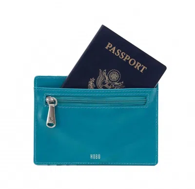 Hobo Euro Slide Card Case In Biscayne Blue In Multi
