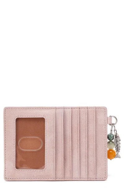 Hobo Euro Slide Leather Card Case In Pink