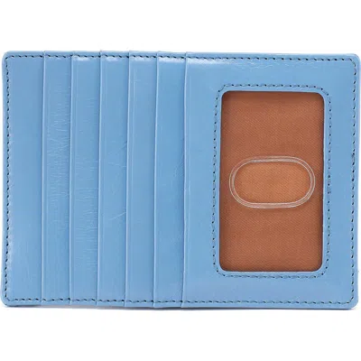 Hobo Euro Slide Leather Credit Card Case In Blue
