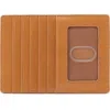 Hobo Euro Slide Leather Credit Card Case In Brown